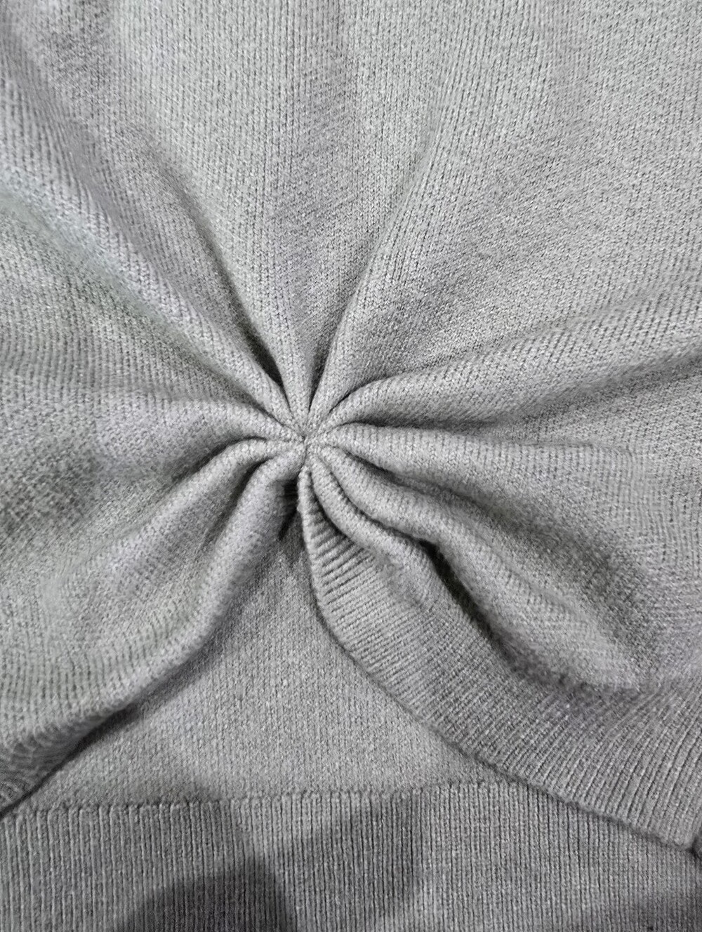 Anthropologie Gemini 'Twofer Sweater Womens Sage Green Cropped Minimalist - Picture 2 of 6